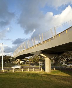 Fall Protection for Pedestrian Bridges with Irregular Design / Tensile Design & Construct